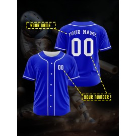 [Polyester Jersey] 100% Polyester Customizable Youngsters Baseball Jersey | Breathable & Washable, All-Over Print, Loose Fit, Sports & Casual Style for Boys & Girls - Perfect for Parties, Beach, Festive Occasions, Party Attire|Sporty Outfit