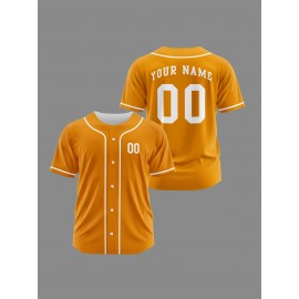 [Polyester Jersey] 100% Polyester Customizable Youngsters Baseball Jersey | Breathable & Washable, All-Over Print, Loose Fit, Sports & Casual Style for Boys & Girls - Perfect for Parties, Beach, Festive Occasions, Party Attire|Sporty Outfit