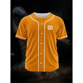 [Polyester Jersey] 100% Polyester Customizable Youngsters Baseball Jersey | Breathable & Washable, All-Over Print, Loose Fit, Sports & Casual Style for Boys & Girls - Perfect for Parties, Beach, Festive Occasions, Party Attire|Sporty Outfit