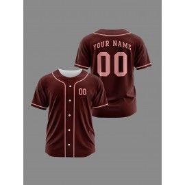 [Polyester Jersey] 100% Polyester Customizable Youngsters Baseball Jersey | Breathable & Washable, All-Over Print, Loose Fit, Sports & Casual Style for Boys & Girls - Perfect for Parties, Beach, Festive Occasions, Party Attire|Sporty Outfit