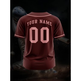[Polyester Jersey] 100% Polyester Customizable Youngsters Baseball Jersey | Breathable & Washable, All-Over Print, Loose Fit, Sports & Casual Style for Boys & Girls - Perfect for Parties, Beach, Festive Occasions, Party Attire|Sporty Outfit