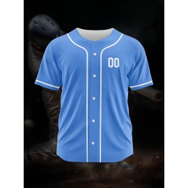 [Polyester Jersey] 100% Polyester Customizable Youngsters Baseball Jersey | Breathable & Washable, All-Over Print, Loose Fit, Sports & Casual Style for Boys & Girls - Perfect for Parties, Beach, Festive Occasions, Party Attire|Sporty Outfit
