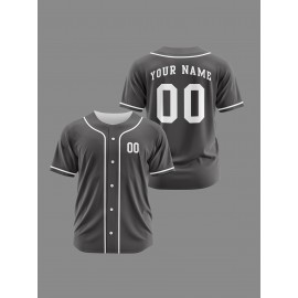 [Polyester Jersey] 100% Polyester Customizable Youngsters Baseball Jersey | Breathable & Washable, All-Over Print, Loose Fit, Sports & Casual Style for Boys & Girls - Perfect for Parties, Beach, Festive Occasions, Party Attire|Sporty Outfit