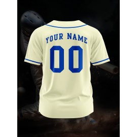 [Polyester Jersey] 100% Polyester Customizable Youngsters Baseball Jersey | Breathable & Washable, All-Over Print, Loose Fit, Sports & Casual Style for Boys & Girls - Perfect for Parties, Beach, Festive Occasions, Party Attire|Sporty Outfit