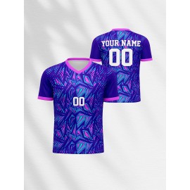 [Customizable Soccer Shirt] Customizable V-Neck Youngsters's Soccer Shirt | Comfortable Fit, Sports & Casual Outdoor Running Top | Personalized Name and Number