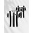 Kids' V-Neck Football Jersey - Custom Name & Number, Breathable Stretch Fabric, Black & White Stripes with Full-Body Print for Soccer, Sports & Casual Wear (Machine Washable, Spring/Fall), Sports Team Apparel, Comfortable Fit Shirt