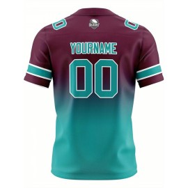 Customizable Women'S Football Jersey - Personalized Name, Number & Logo, Comfort Fit for Sports, Training & Casual Wear, Summer V-Neck T-Shirt with Bold Yellow & Red Design, Football Jersey, Nonelastic Fabric