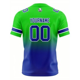 Customizable Women'S Football Jersey - Personalized Name, Number & Logo, Comfort Fit for Sports, Training & Casual Wear, Summer V-Neck T-Shirt with Bold Yellow & Red Design, Football Jersey, Nonelastic Fabric