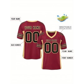 Custom Mesh Football Jersey - Personalized Practice Jerseys for Women, Stitched and Printed Name& Number, Lightweight& Breathable for Training and Games