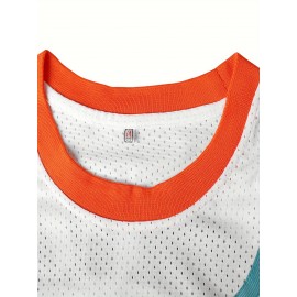 Men's #33 Embroidered Basketball Jersey - Sleeveless Polyester Vest with 
