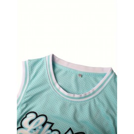 Stitched #23 Blue Basketball Jersey, Breathable, Sleeveless, Embroidered Uniform Shirt For Men, Perfect For Sports & Outdoor Activities