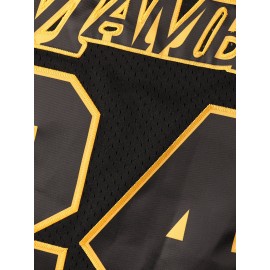 Sports Stitched #8-24 Black Basketball Jersey, Breathable, Sleeveless, Embroidered Uniform Shirt For Men, Perfect For Sports & Outdoor Activities
