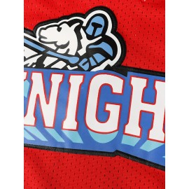 Men's #3 Red Embroidered Basketball Jersey - Breathable Sleeveless Sports Shirt with 