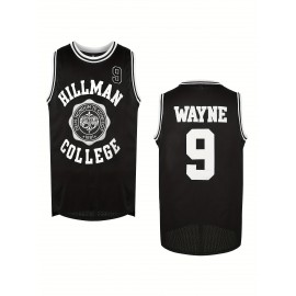 Black Basketball Jersey, Polyester, Round Neck, Available in Sizes S to 3XL.