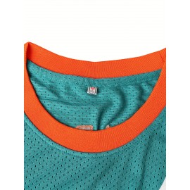 Stitched #33 Men's Basketball Jersey, Breathable Sleeveless Embroidered Uniform Shirt, Polyester, Green & White, Loose Fit, Perfect for Sports, Outdoor Activities, and Casual Wear