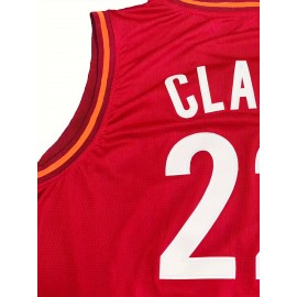 Stitched #22 Red Basketball Jersey, Breathable, Sleeveless, Embroidered Uniform Shirt For Men, Perfect For Sports & Outdoor Activities