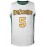 All Stitched 5 White Basketball Jersey, Breathable, Sleeveless, Embroidered Uniform Shirt For Men, Perfect For Sports & Outdoor Activities