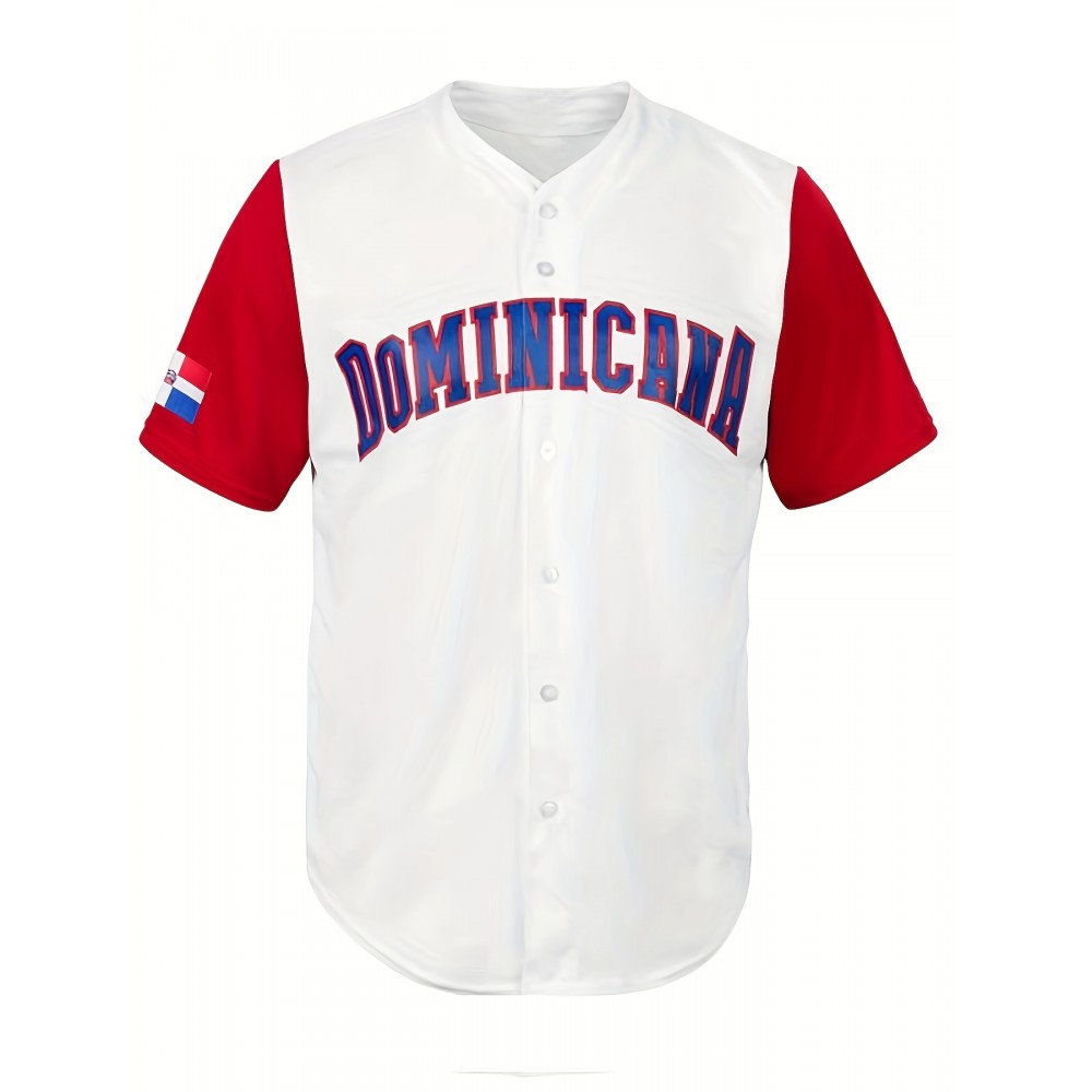 Men's #19 Embroidered White Baseball Jersey - V-Neck, Button-Up, Polyester, Machine Washable - Perfect for Sports & Parties