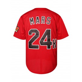 Men's#24K Red Baseball Jeresys Stitched Name And Number