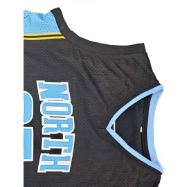 #23 Black Basketball Jersey, Polyester, Available In Sizes S To 3XL.