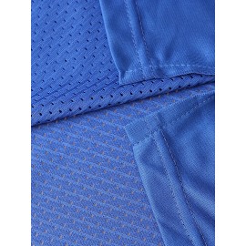 Men's #69 Blue American Football Jersey - V-Neck, Name & Number, Breathable Polyester, Loose Fit for Team Sports, Parties & Events, Sizes S-3XL