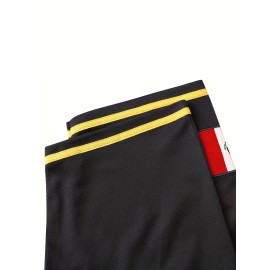 Men's #7 Mexico Baseball Jersey - V-Neck, Embroidered Name & Number, Loose Fit, Polyester, Black with Colorful Stripes, Perfect for Sports, Parties & Casual Wear