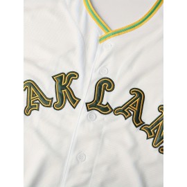 Men'S #9 White Sleeveless Baseball Jersey with Green & Yellow Accents - Full Embroidery, V-Neck, Athletic Fit for All Seasons, Casual & Competitive Wear, Casual Sports Jersey | Embroidered Jersey | Comfortable Fit Jerse