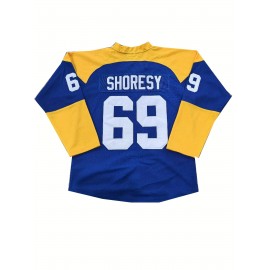 1pc Men'S Letterkenny Shamrocks Ice Hockey Jersey - Polyester Sports Sweatshirt with Embroidered Letter & Number, V-Neck, Loose Fit, Knit Fabric, Slight Stretch, Four Seasons - Adult Size