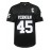 Men's Black #45 Breathable Football Jersey, Sports V-neck Short-sleeved Training And Game Uniform, Embroidered American Football Shirt
