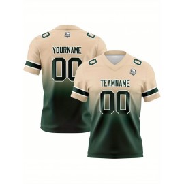 Customizable Women'S Football Jersey - Personalized Name, Number & Logo, Comfort Fit for Sports, Training & Casual Wear, Summer V-Neck T-Shirt with Bold Yellow & Red Design, Football Jersey, Nonelastic Fabric